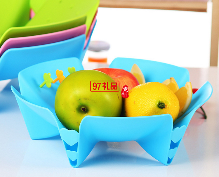 花朵型創(chuàng)意時尚愛心水果盤活動小禮品定制