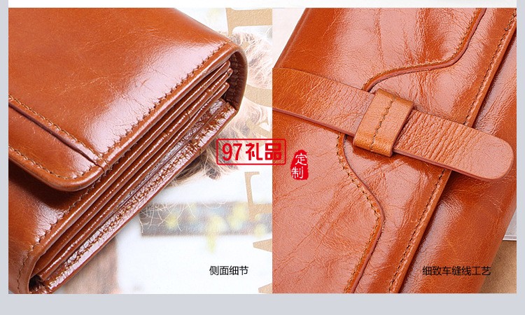 真皮三折長(zhǎng)款錢(qián)包錢(qián)夾