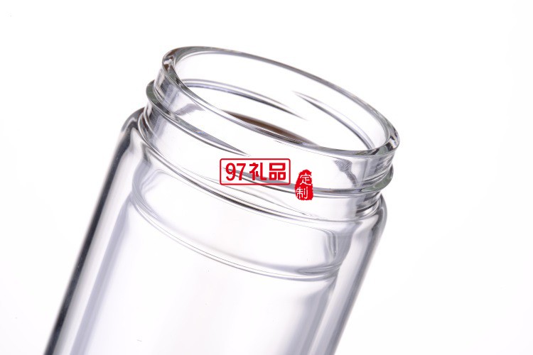 辦公玻璃杯 雙層隔熱杯 帶濾網茶杯禮盒裝 可定制LOGO