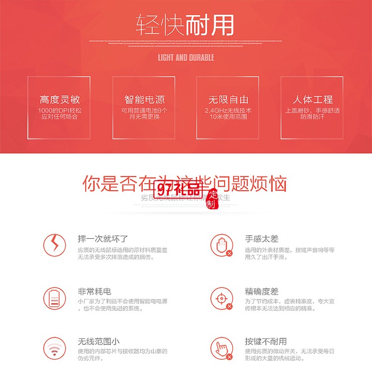 雷柏無線鼠標  廣告鼠標 齊魯制藥定制案例