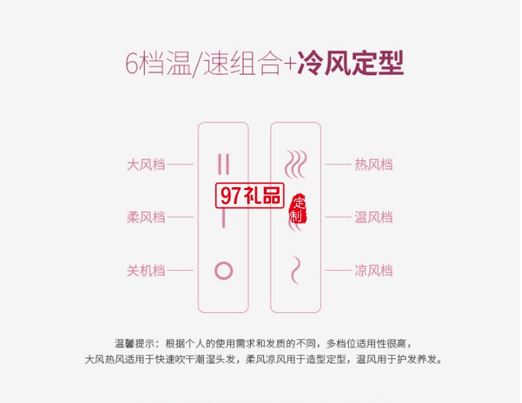 負(fù)離子大功率靜音吹風(fēng)機速干護發(fā)定制公司廣告禮品