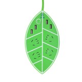 萬達(dá)定制創(chuàng)意USB智能插排樹葉拖線插座定制公司廣告禮品