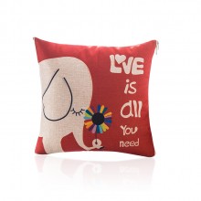 滿版印刷棉麻抱枕被，定制企業(yè)logo