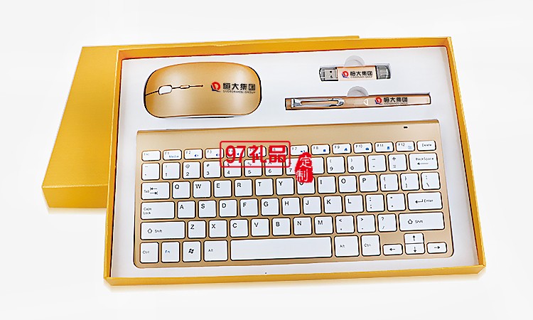 企業(yè)年會定制手機(jī)U盤筆鼠標(biāo)實用套裝  恒大案例