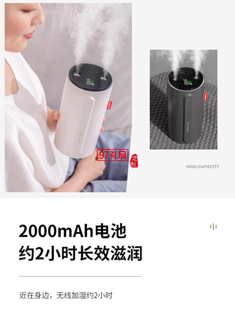 dolby定制智能小加濕器 雙噴大霧量智能顯屏手感應調節(jié)噴霧風扇