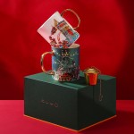 中國風(fēng)創(chuàng)意陶瓷水杯馬克杯結(jié)婚情侶杯子一對(duì)個(gè)性潮流高顏值女