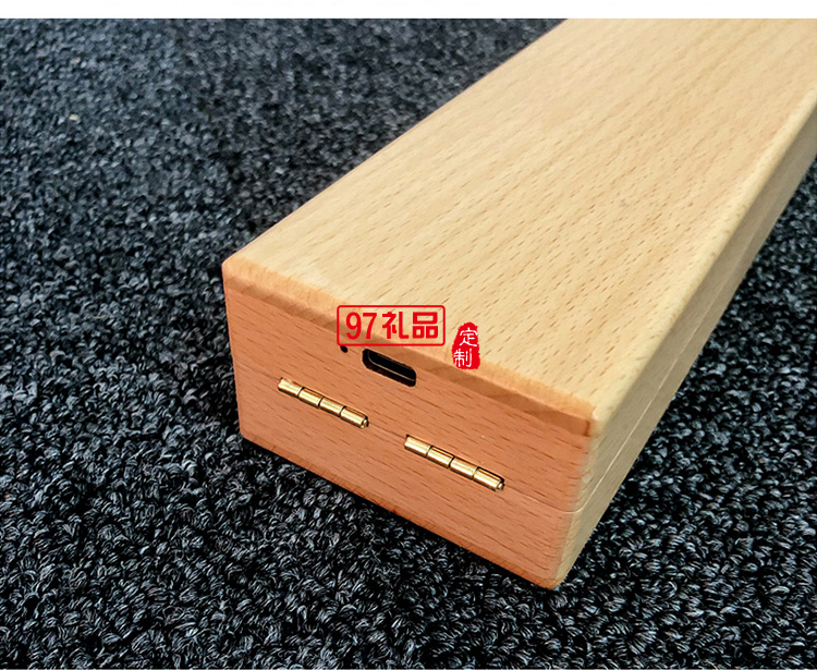 中秋禮品定制簡約實(shí)木氛圍床頭扇燈工廠批發(fā)企業(yè)禮品定制小夜臺燈