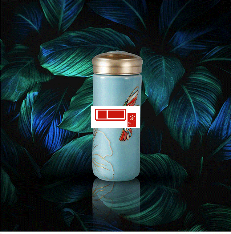 乾唐軒活瓷 吉星蜂鳥(niǎo)陶瓷杯隨身水杯商務(wù)創(chuàng)意禮品杯送客戶伴手禮