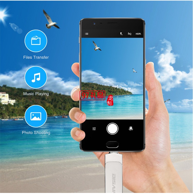 手機金屬旋轉(zhuǎn)U盤 兩用otg優(yōu)盤 type-c 