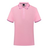 定制polo衫翻領200g蘭精棉間色翻領 工作服團體服飾 