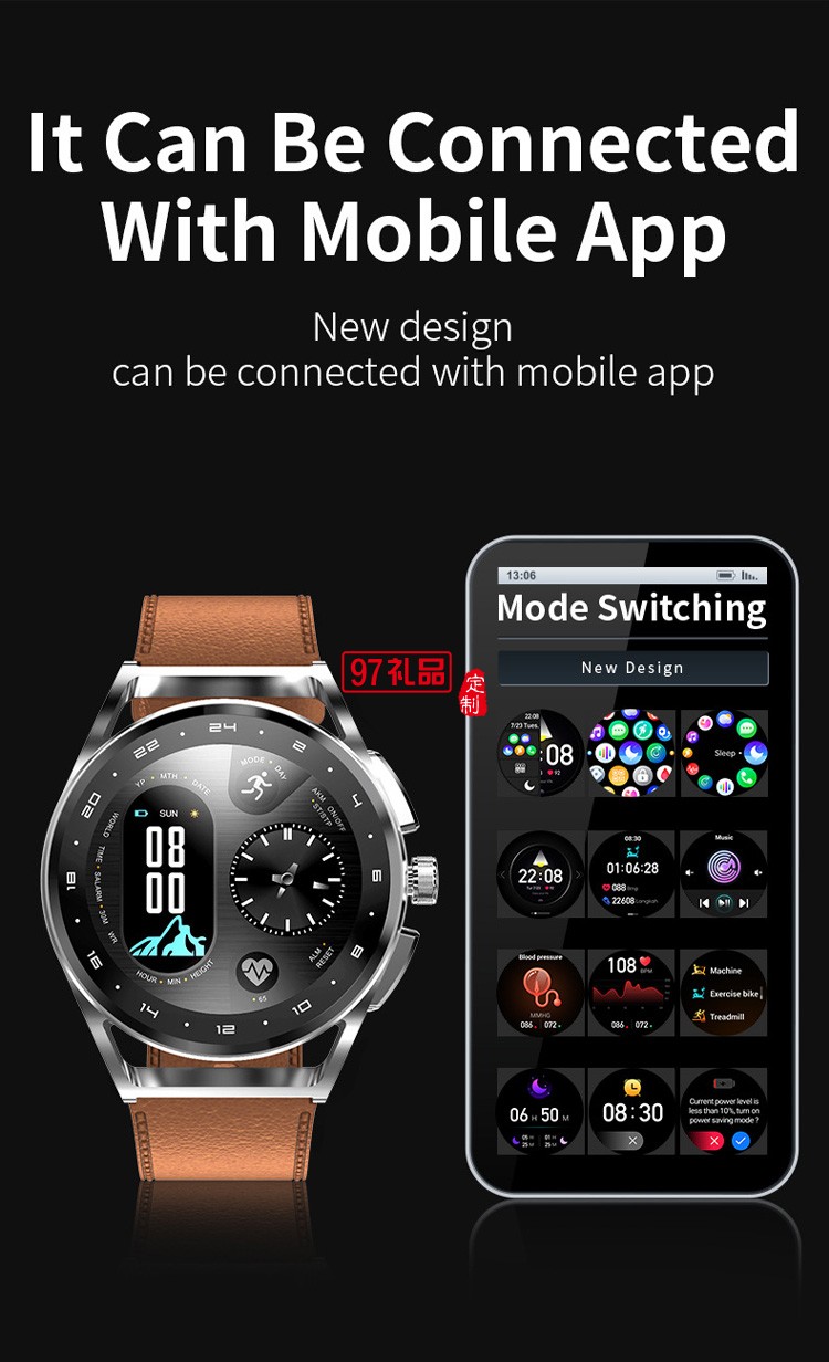 高清1.32藍(lán)牙智能通話手表適用華為蘋果手表