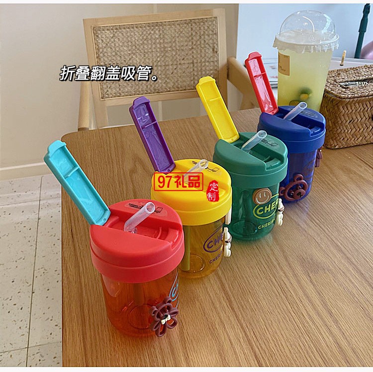 夏天創(chuàng)意ins風噸噸杯吸管可愛迷你小巧男女學生塑料水杯網紅便攜
