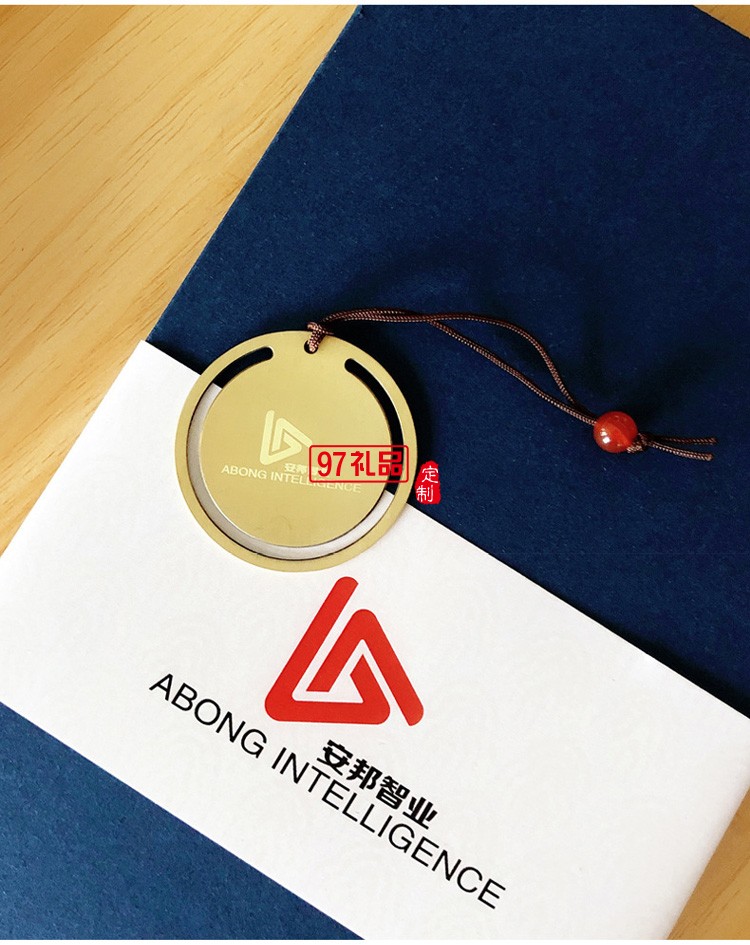 黃銅書簽書扣紅木筆商務文創(chuàng)禮品套裝