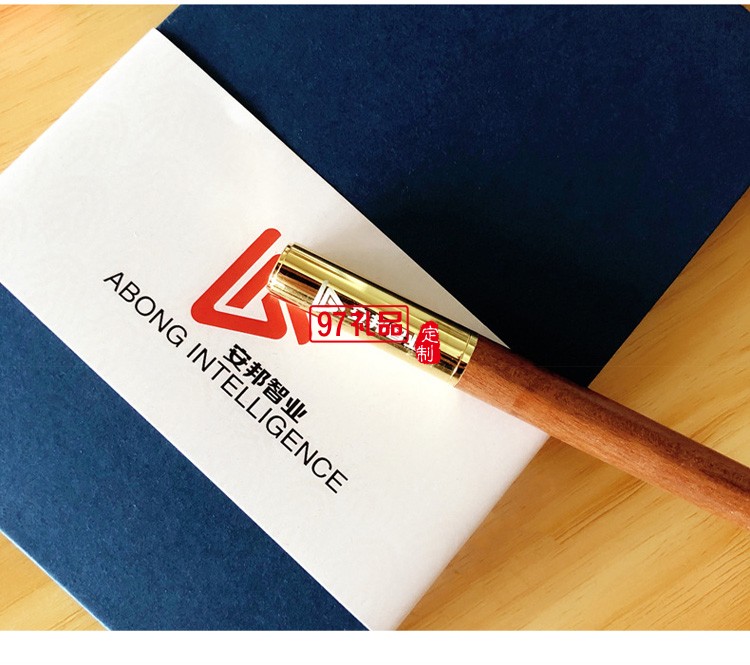 黃銅書簽書扣紅木筆商務文創(chuàng)禮品套裝