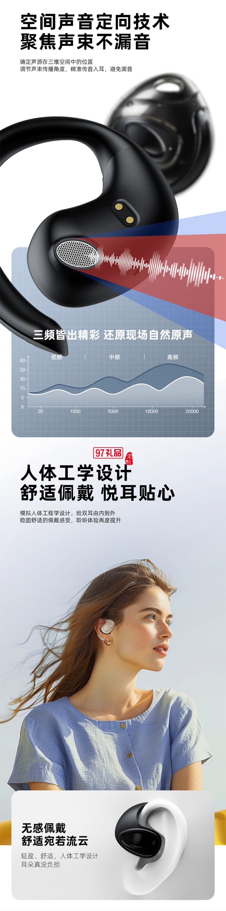 聯(lián)想thinkplus開(kāi)放式藍(lán)牙耳機(jī) X15PRO II