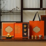 月映金秋中秋竹制相框手提月餅禮盒