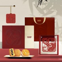 花鳥(niǎo)映月細(xì)紋刻紙中秋新款月餅禮盒裝企業(yè)團(tuán)購(gòu)定制logo商務(wù)伴手禮